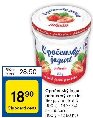 Jogurt ochucený Opočenský Bohemilk