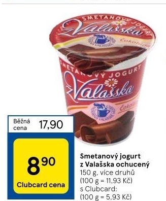 Jogurt smetanový ochucený z Valašska Mlékárna Valašské Meziříčí