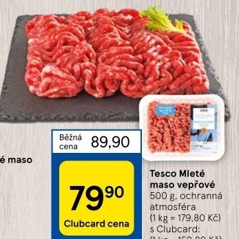 Maso mleté vepřové Tesco