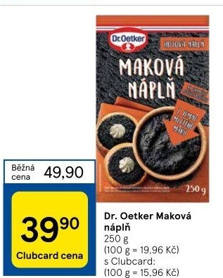 Náplň Dr. Oetker
