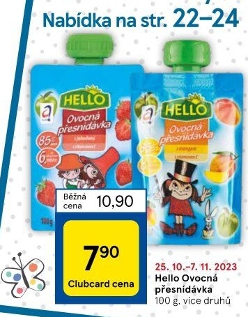 Ovocná kapsička Hello