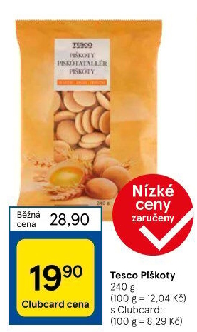 Piškoty Tesco