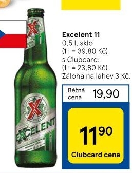 Pivo světlý ležák 11° Excelent
