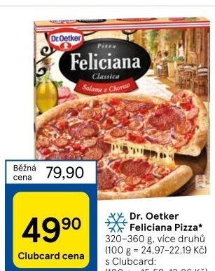 Pizza mražená FelicianaDr. Oetker