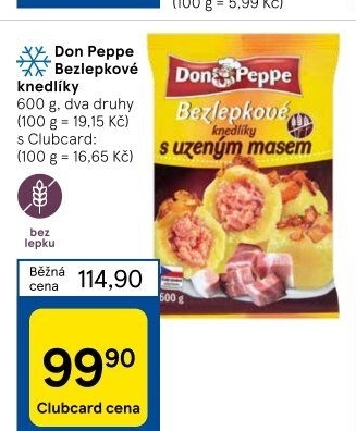 Plněné knedlíky bez lepku mražené Don Peppe