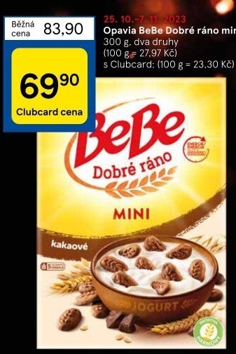 Sušenky BeBe Dobré ráno mini Opavia