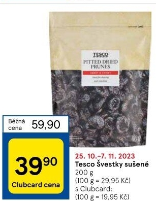 Švestky sušené Tesco