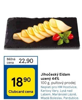 Sýr Eidam uzený 44% Jihočeský Madeta
