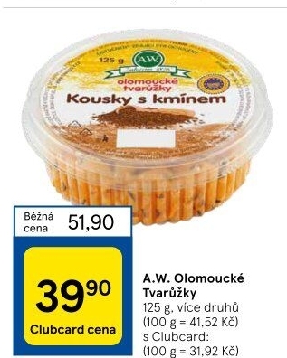 Sýr tvarůžky olomoucké A.W.