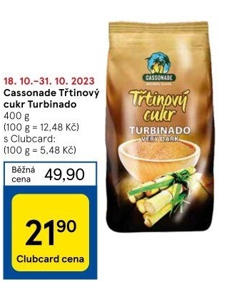 Třtinový cukr Turbinado Cassonade