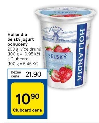 Ochucený jogurt selský Hollandia