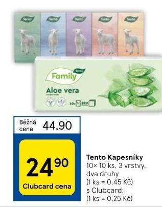 Papírové kapesníčky 3vrstvé Tento