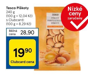 Piškoty Tesco