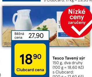 Sýr tavený Tesco