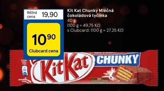 Tyčinka Chunky Kit Kat Nestlé