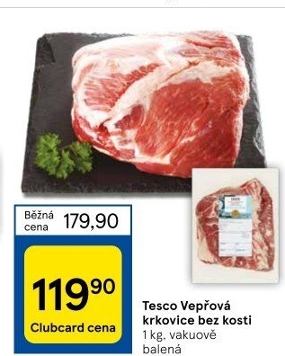 Vepřová krkovice bez kosti Tesco