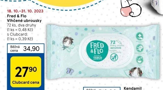 Vlhčené ubrousky Fred&amp