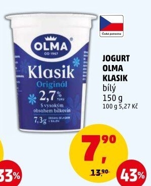 Bílý jogurt Klasik Olma