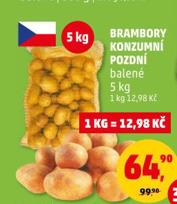 Brambory konzumní pozdní