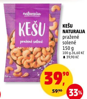 Kešu pražené Naturalia