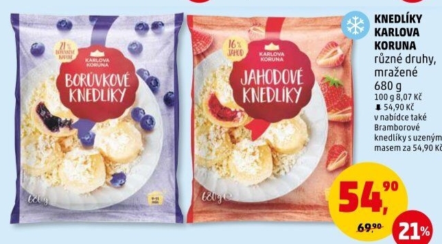 Knedlíky mražené Karlova Koruna