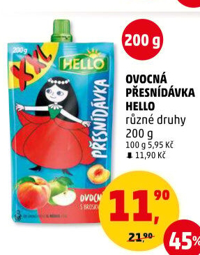 Ovocná kapsička Hello