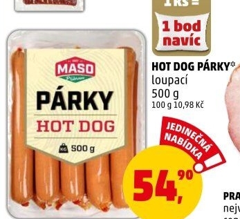 Párky hot dog Maso Příbram