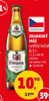 Pivo světlý ležák 11° Svijanský Máz Svijany