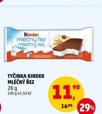Řez mléčný Kinder