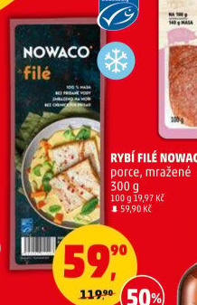 Rybí filé mražené Nowaco