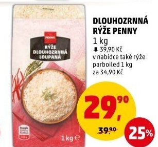 Rýže dlouhozrnná Penny