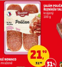 Salám Poličan Řezníkův talíř - Penny Market akcniletaky.com