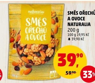 Směs sušeného ovoce a ořechů Naturalia