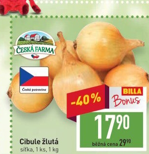 Cibule žlutá Česká Farma