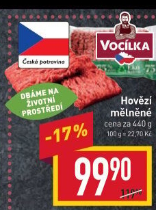 Hovězí mleté maso Vocílka
