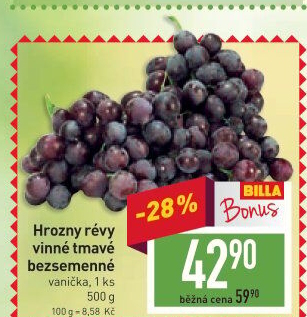 Hrozny tmavé bezsemenné
