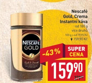 Instantní kávy Nescafé Gold