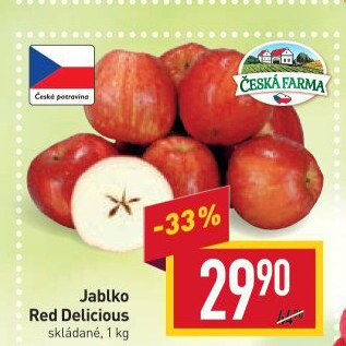 Jablka Red Delicious Česká farma