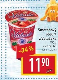 Jogurt smetanový ochucený z Valašska Mlékárna Valašské Meziříčí
