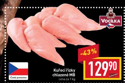 Kuřecí prsní řízky Vocílka