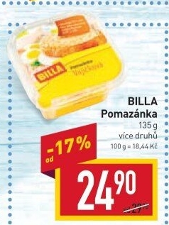 Pomazánky Billa