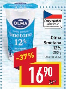 Smetana na vaření Olma 12%