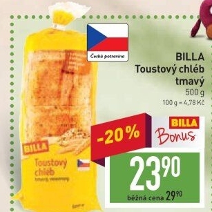 Toustový chléb Billa