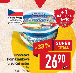 Tradiční pomazánkové Jihočeské Madeta