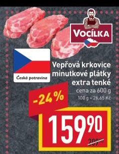 Vepřová krkovice bez kosti Vocílka