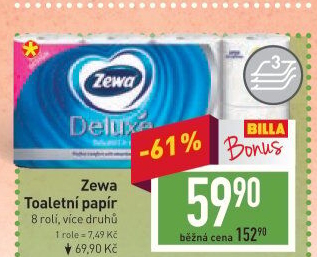 Toaletní papír 3vrstvý Deluxe Zewa
