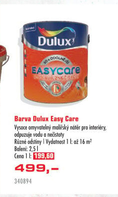 Barva interiérová Easycare Dulux