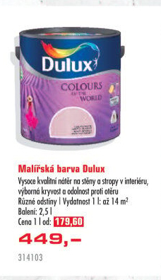 Malířská barva Colours of the World Dulux