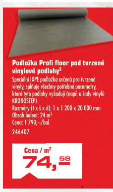 Podložka pod vinylové podlahy Egibi