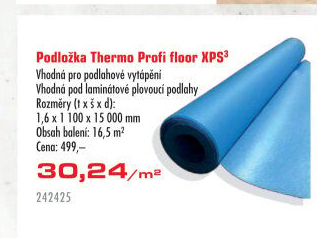 Podložka Thermo Profi floor XPS